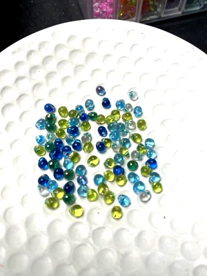 Eléctrico Azul y Verde Miyuki MEZCLA de 3.4mm Gota/Fringe Cuentas--NUEVO 18g Foto 1 de 2