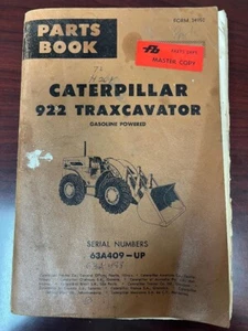CATERPILLAR 922 TRAXCAVATOR GASOLINE POWERED PARTS BOOK UE034950 - Picture 1 of 2