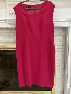 Vestido Vaina ESCADA Mezcla Lana Virgen Para Mujer 46 Rosa Cuello en V Sin Mangas Forrado Foto 1 de 4