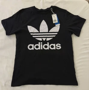 Adidas Originals Trefoil Kids T-Shirt Black dv2905 15-16Youth Size XL - Picture 1 of 6