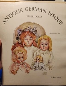 Libro de muñecas de papel Bisque alemán antiguo 1977 sin cortar Janet Nason #5315 - Imagen 1 de 11