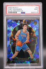 2022-23 Select Chet Holmgren Concourse Level Blue Cracked Ice Rookie RC PSA 9
