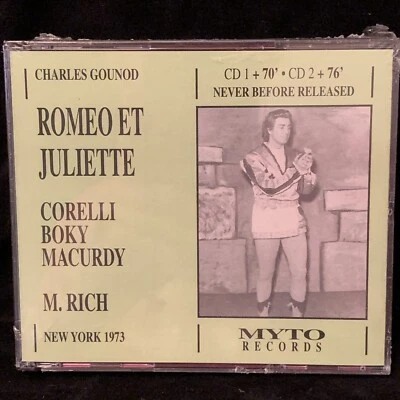 GOUNOD Romeo et Juliette - CORELLI, BOKY, RICH - MET NYC 1973 - MYTO 2CD SEALED - Image 1 of 2