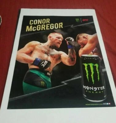 CONOR MCGREGOR vs. NATE DIAZ UFC - PÓSTER MONSTER ENERGY 24X18 NUEVO ÚLTIMO  Foto 1 de 4