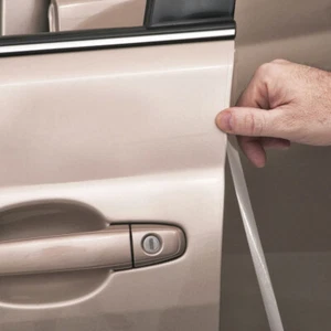Protector de bordes de puertas de coche de película de 5 m antiarañazos pegatina protector molduras recorte transparente - Imagen 1 de 11