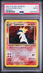 PSA 2 TYPHLOSION HOLO #18 NEO GENESIS POKÉMON FRENCH 🔥POP 1🔥 Clean Card - Picture 1 of 2