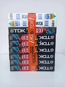 Lot of 9NOS Sealed TDK TV180 VHS Tape 180 Min E-180 Blank Video Cassette for VCR - Picture 1 of 12