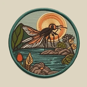 Parche de insectos de la naturaleza aplique de hierro follaje mariposa insignia polilla flores decoración - Imagen 1 de 12