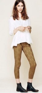 Free People Womens Pants 26 Gold NWT - Picture 1 of 18