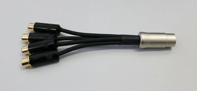 DIN 5 male to 4x RCA / Chinch female audio cord / adapter - Image 1 of 3