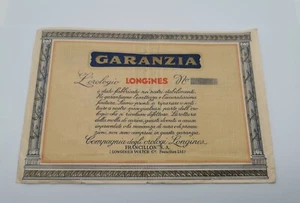 Longines Rare Vintage Warranty Blank 13ZN - 30Ch - 5824 Etc Year 1940-50's Good - Imagen 1 de 6