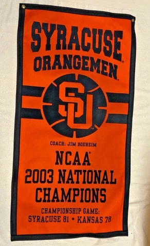 Syracuse Orangemen Jim Boeheim Basketball 2003 NCAA National Championship Banner Cover