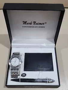 NEW IN BOX vintage Mark Naimer Watch Set OF 3 w/business card holder & pen! - Picture 1 of 6