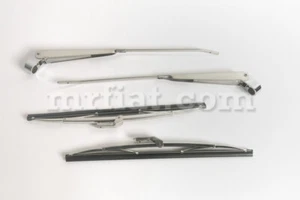 Juego de brazos limpiaparabrisas de acero inoxidable Fiat 124 araña nuevo - Imagen 1 de 1