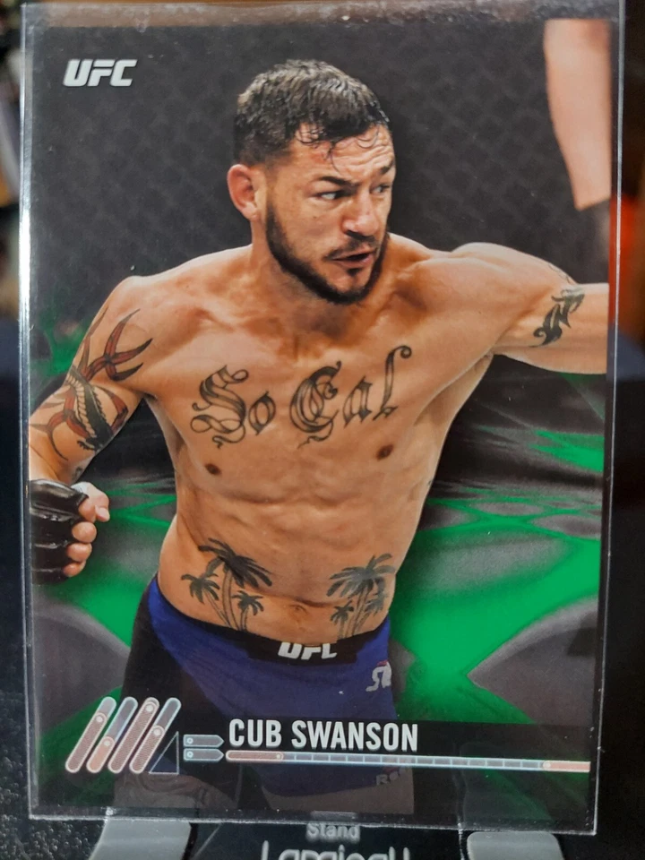 Cub Swanson #92 2017 Topps UFC Knockout Green #159/215 - Image 1 of 2