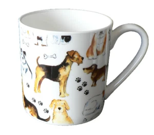1 Pint 20oz Knochen Porzellan Becher Hunde Chintz mit personalisierter Option - Bild 1 von 4