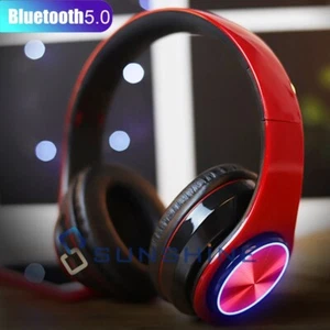 Cuffie Bluetooth 5.0 Wireless Stereo Over Ear LED Cuffie Beat - Foto 1 di 15