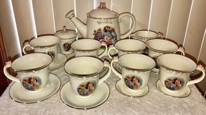 Vintage Danbury Mint Shirley Temple Porcelain Tea Set & 8 Teacups In Box - Picture 1 of 22