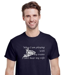 Zug T-Shirt "Wenn ich mit meinen Zügen spiele. . . - Bild 1 von 3