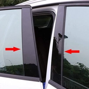Glossy Black Window Pillar Posts Trim Cover Fit For SsangYong Tivoli 2015-2023 - Picture 1 of 16