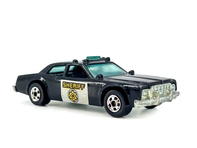 Vtg Mattel Hot Wheels Sheriff 701 Patrol Car Black 1977 Hong Kong #1077 LQQK! - Image 1 of 4