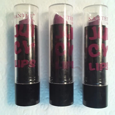 Santee Juicy Lips Lip Balm Lot of 3,  Purple Sheer Tint,Hydrating & Moisturizing - Image 1 of 4