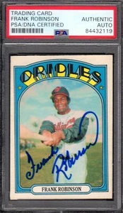 O Pee Chee Topps 1972 #100 Frank Robinson firmado automático PSA/DNA auténtico (1/1) - Imagen 1 de 2