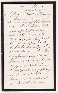 LETTERA AUTOGRAFA di SIR HOWARD DOUGLAS - Soldato e Amministratore del Nuovo Brunswick - Foto 1 di 2