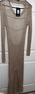 FashionNova Size XL, Crochet Swim Cover Up, Beechy Breeze Sheer Dress , New - Picture 1 of 4
