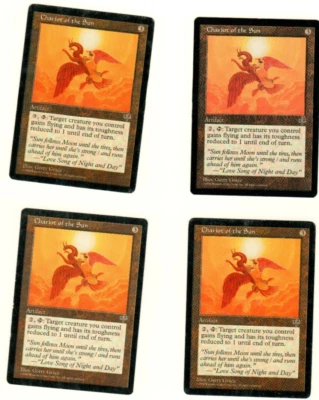 Set Of 4 Chariot Of The Sun Mirage Magic The Gathering Card - Image 1 of 4