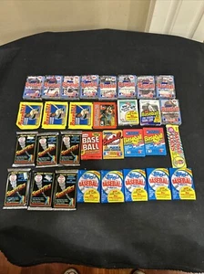 1981-89 Baseball Wax Pack Box Lot Of 31 Packs Topps Fleer Donruss Panini *BL40 - Picture 1 of 12