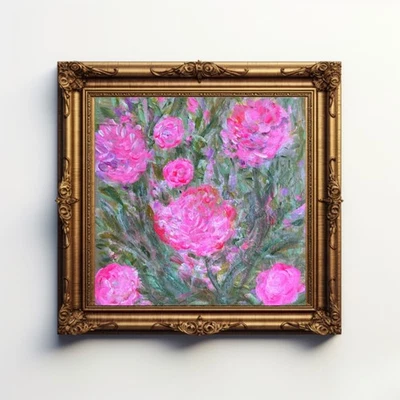 Pintura Rosas Rosa Arte Floral 8”x 8” Lienzo Flores Original Acrílico Jimarieart Foto 1 de 4