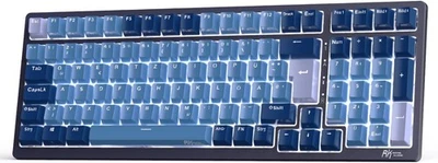 Royal Kludge RK98 * Mechanische Tastatur * DE-Layout * Braune Schalter * Blau - Bild 1 von 4