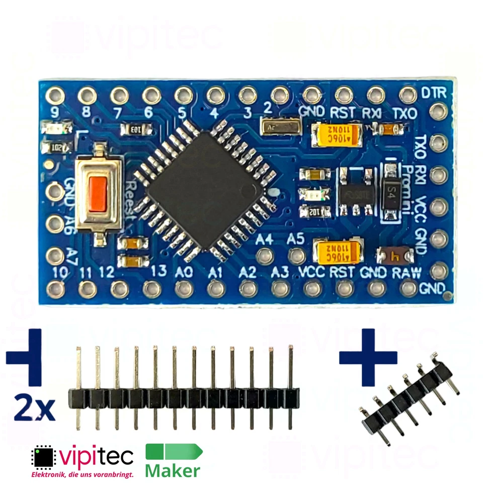Pro Mini Board für Arduino | 5V 16MHz / 3.3V 8MHz | ATmega328P Modul - Bild 1 von 1