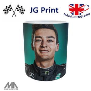 George Russel inspired Formula One F1 11oz Mug Gift Ceramic Motorsport - Picture 1 of 4