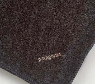 Patagonia Scarf Muffler Black Fleece Unisex One Size 12.75"x68.5" Outdoor Warm - Image 1 of 4
