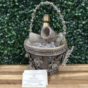 ¡NUEVO SIN ETIQUETAS! Bebidas Mary Frances para dos vasos de botella de champán con cuentas bolsa de cubo de hielo - Imagen 1 de 19
