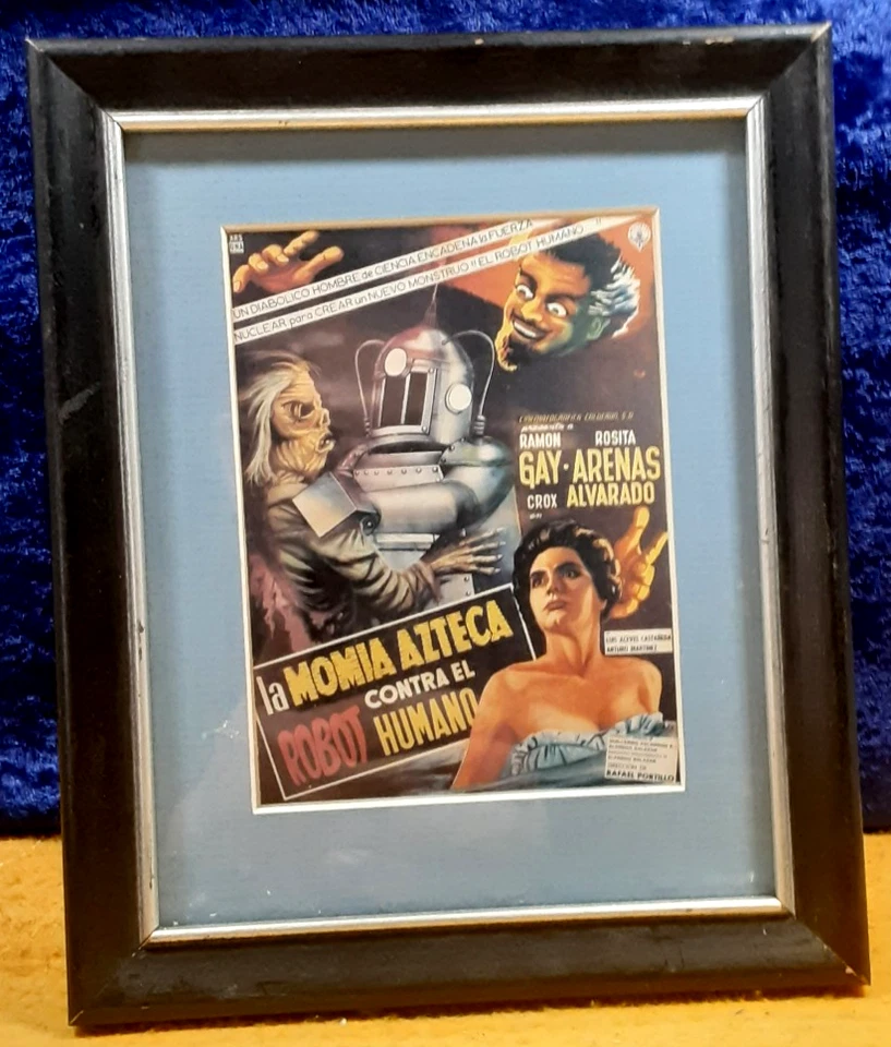Póster de teatro Mini Mex enmarcado de colección: Le Momia Azteca Robot Contra El Humano Foto 1 de 1