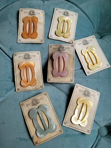 Hebillas antiguas de perlas victorianas Nouveaute De Paris para damas en tarjetas originales 7 - Imagen 1 de 6