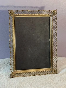 Picture frame brass filagree border 5"x7" AA222 - Picture 1 of 6
