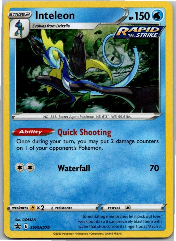 Inteleon - Promo SWSH: Sword & Shield Promo Cards SWSH279 NM Holo - Image 1 of 2