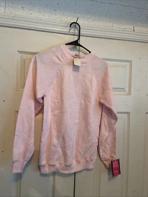 Sudadera vintage años 90 Hanes Her Way cuello redondo talla grande rosa nueva con etiquetas Foto 1 de 4