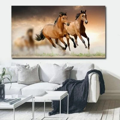 Carteles e impresiones de pared arte de pared lienzo lienzo caballo corriendo cuadro de pared Foto 1 de 2