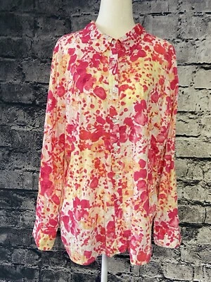 Camisa Ciervo Blanco Mujer Extra Grande 20W Rosa Suave Abotonada Informal Divertida Verano Foto 1 de 4
