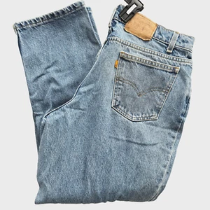 Vintage 1990s Levi's 550 Fits 31x27 Relaxed Fit Orange Tab Denim Jeans 90s 80s - Picture 1 of 7