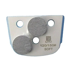 120 Grit Soft Bond trapezoid diamond grind tool-concrete floor 2 button Lavina - Picture 1 of 3