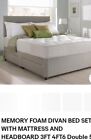 Divan Bed Set Double 4Ft 6 Memory Foam Mattress Headboard Collection Only