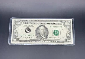 1977 100 Dollar Bill Vintage Note Collectors Item New York City Reserve Fr.2168B - Picture 1 of 4