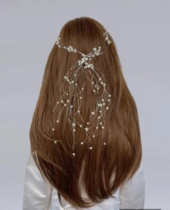 Decorazione per capelli decorazione per capelli corona per comunione abito da comunione avorio*20 - Foto 1 di 2
