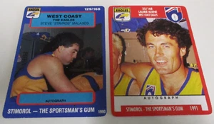 West Coast Eagles Stimorol Cards - Malaxos & Keene - Australian Football - 1990s - Picture 1 of 5